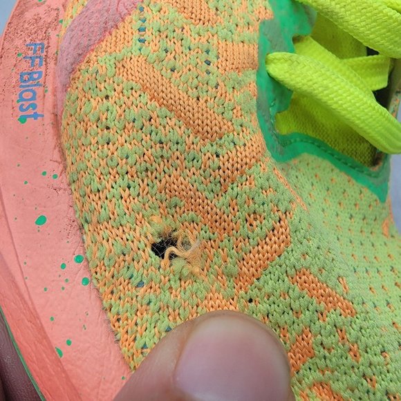 ASICS DynaBlast Womens 8 Orange Pop Coral Running Shoes Athletic Casual 1012A989 - Picture 10 of 14